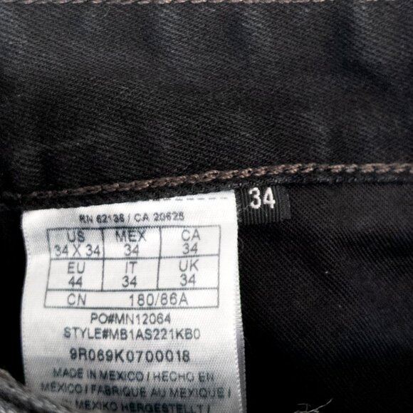 GUESS Black Jeans Size 34 x 34 Slim Tapered Denim Women's Casual Neutral Classic - Picture 6 of 9